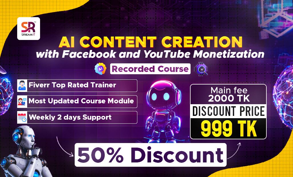 AI Content Creation with Facebook and YouTube Monetization Recorded Course